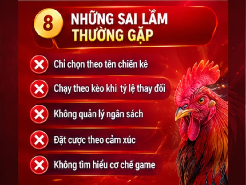 Các Sai Lầm Thường Gặp Khi Chơi Đá Gà 33WIN