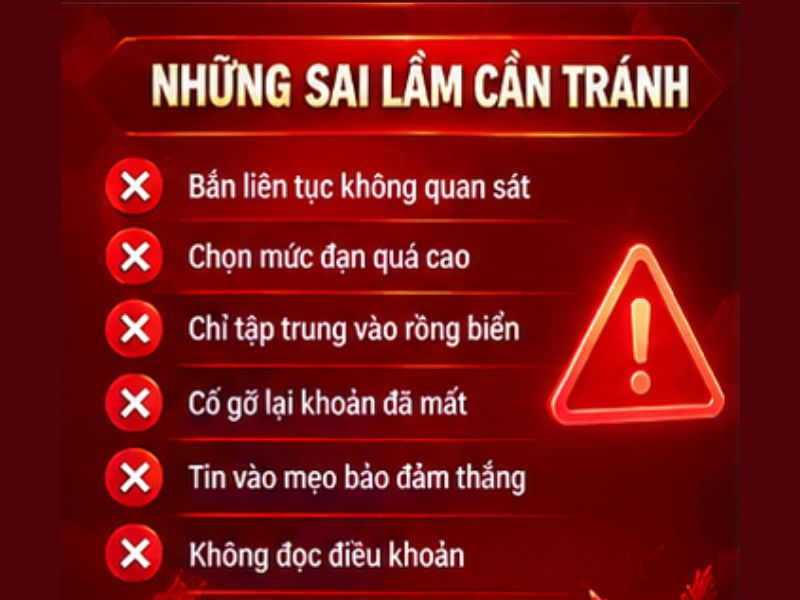 Những Sai Lầm Nên Tránh Khi Chơi Bắn Cá Rồng